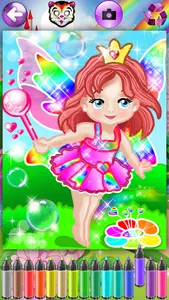 Coloring Pages with Princess Fairy for Girls - Games for little Kids & Grown Ups screenshot 0