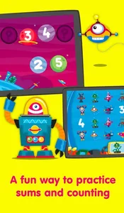 Robots & Numbers - games to learn numbers and practice counting, sums & basic maths for kids and toddlers (Premium) screenshot 1