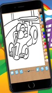 Magic Cars Coloring Book Game screenshot 2