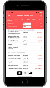 Steam Tables Pro screenshot 1