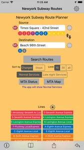 New York Subway Route Planner screenshot 0