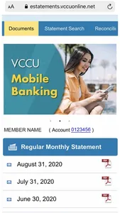 VCCU Mobile screenshot 2