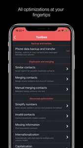Contacts Optimizer Pro screenshot 3