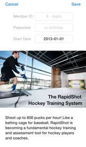 RapidShot Hockey Training Day Report screenshot 1