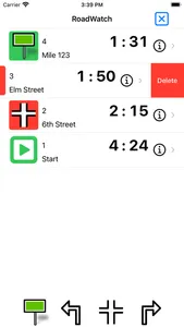 RoadWatch MultiSplit Stopwatch screenshot 1