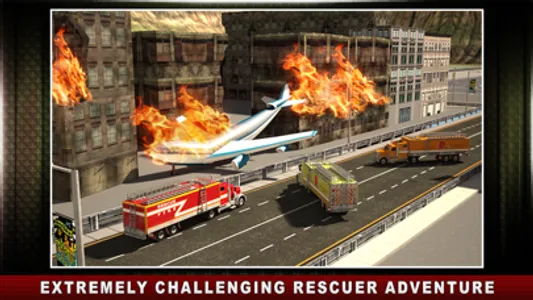 Airport Rescue Truck Simulators – Great airfield virtual driving skills in a realistic 3D traffic environment screenshot 3