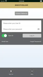 Bank of Holland Mobile Banking screenshot 1