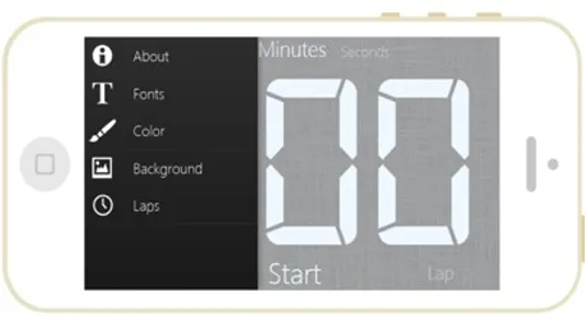 Stopwatch with Big Numbers screenshot 1