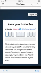 Immigration EOIR Case Status screenshot 0