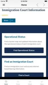 Immigration EOIR Case Status screenshot 1