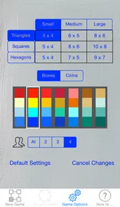 Dots & Boxes - with Triangles & Hexagons, Coins & Strings screenshot 4