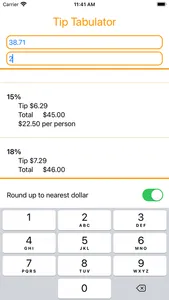 Tip Tabulator & Bill Splitter screenshot 0