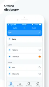 Swahili−English dictionary screenshot 0