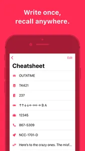 Cheatsheet — Notes Widget screenshot 0