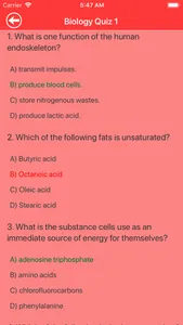 College Biology Quiz screenshot 5