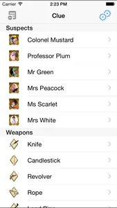 Clue Checklist screenshot 1