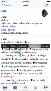 English Bosnian best dictionary - Engleski Bosna najbolji rječnik prevoditelj screenshot 2
