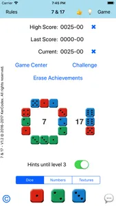 7 & 17 - Dice Block Puzzle screenshot 1