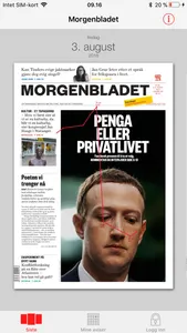 Morgenbladet e-avis screenshot 0