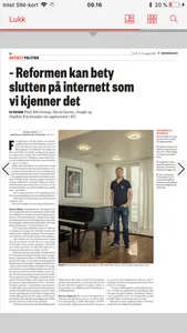 Morgenbladet e-avis screenshot 1