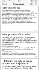 Morgenbladet e-avis screenshot 3