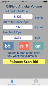 OilField Annular Volume Pro screenshot 0