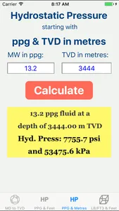 OilField Hydrostatic Pressure. screenshot 2