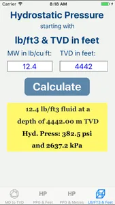 OilField Hydrostatic Pressure. screenshot 3