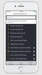 Electrical Calculator lite screenshot 0