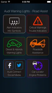 App for Audi Cars - Audi Warning Lights & Road Assistance - Car Locator screenshot 0