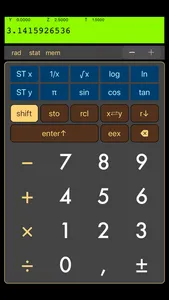 Linear regression RPN calc screenshot 1