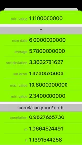 Linear regression RPN calc screenshot 6