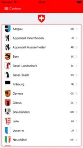 ZIP and Cantons of Switzerland screenshot 0