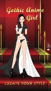 Gothic Anime Girl Salon. Pretty makeover game about crazy dresses. screenshot 0