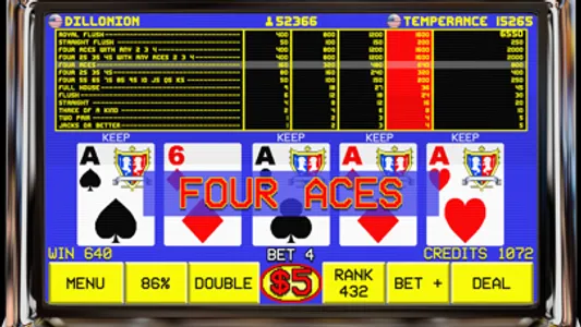 Video Poker Big Win Jackpot screenshot 1