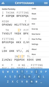 Cryptogram · Cryptoquote Game screenshot 1