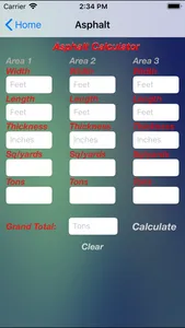 Asphalt Calculator-Advanced screenshot 1