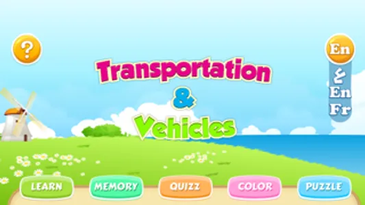 Vehicles and transportation : free coloring, jigsaw puzzles and educative games for kids and toddlers screenshot 0