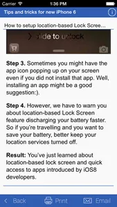 Tips and Tricks for New iPhone 6 screenshot 3