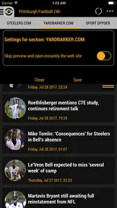 24h News for Pittsburgh Steelers screenshot 1