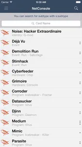 NetConsole - A Card Browser for Android Netrunner screenshot 0