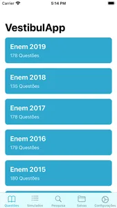 Questões ENEM VestibulApp screenshot 1
