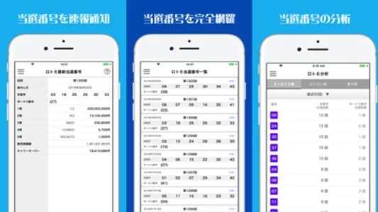 抽選結果と番号分析アプリ「ロトライフ」 screenshot 1