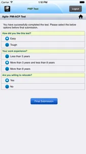 PMP Test screenshot 3
