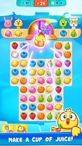 Panda Juice - matching 3 fruit land puzzle adventure screenshot 1