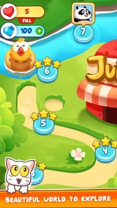 Panda Juice - matching 3 fruit land puzzle adventure screenshot 2