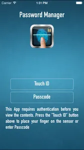 Password Manager - Touch ID & Passcode screenshot 0