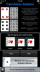 Calculation Solitaire screenshot 0