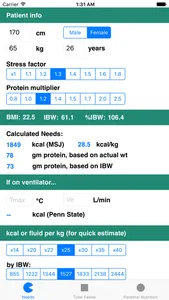 TPN and Tube Feeding - Nutricalc for RDs screenshot 0