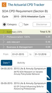 SOA CPD Tracker screenshot 1